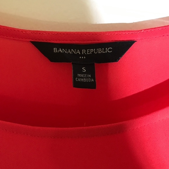 Banana Republic Red Blouse with Ruffles - Picture 4 of 4
